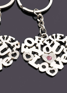 Vider le coeur métal 12 pièces trousseau pour mariage