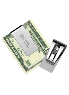 Creux en acier inoxydable argent clip