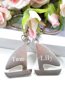 Bateau à voile mariage Metal Keychain Set de 12