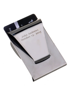 Clip de double en acier inoxydable argent