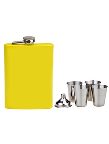 8 onces de fiole de mariage Fashion jaune métal Non personnalisée