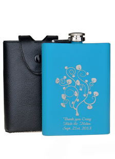 Élégant bleu 8 once métal personnalisé mariage ballon