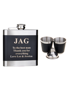 Once de Fashion Black Metal 6 fiole de mariage personnalisée