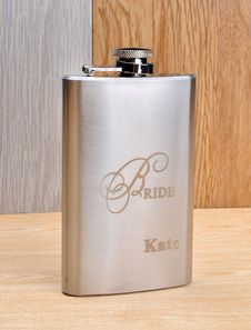 5 once mode argent métal personnalisé fiole pour mariage