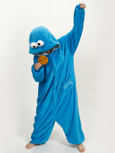 Kigurumi pyjamas sésame Onesie pour Kid Fleece flanelle bleu rue Kigurumi Costume