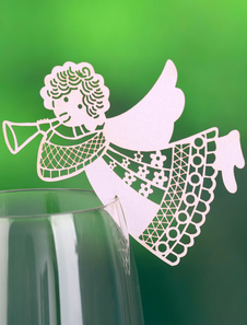 Cartes de verre à vin blanc mignon petit ange mariage lot de 12