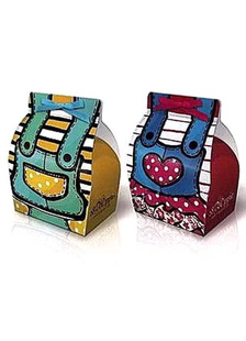 Enfance Sweetheart mariée & Groom Wedding Favor Set de boîtes de 12