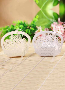 Papier perle traditionnel Engagement Favor boîtes ensemble de 12
