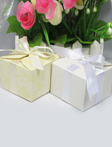 Bow haut Engagement Favor boîtes ensemble de 12