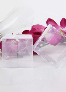 PVC carré transparent Wedding Favor boîtes ensemble de 12