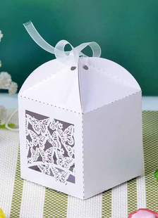 Boîte de cadeau de mariage en papier carré 12 pièces