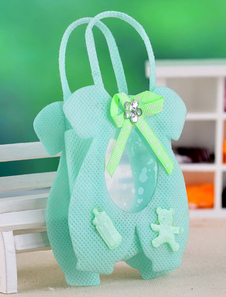 Bébé vêtement forme papier perlé Wedding Favor sacs ensemble de 12