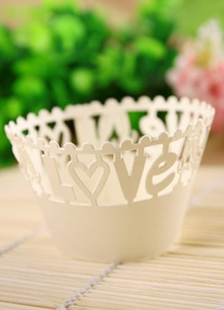 Cupcake Wrapper papier perle Engagement Cupcake Wrapper Set de 12