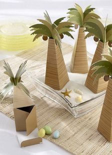 Boîte de cadeau en forme de cocotier de 12 pièces