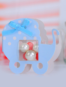 Bow papier perle Favor boîtes ensemble de 12