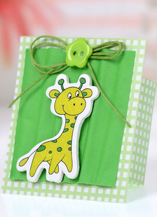 Girafe papier perle Engagement Favor boîtes ensemble de 12
