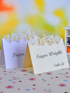 Lieu de mariage papillon doux cartes ensemble de 12