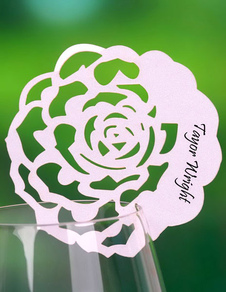 Creux de jeu de cartes de verre de vin de mariage Floral de 12