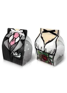 Boîte e cadeau de mariage en papier nacré carré