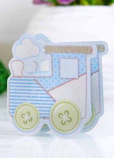 Carré bébé landau papier perlé Wedding Favor boîtes ensemble de 12