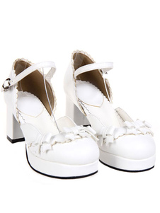 Poney douce talons Lolita Shoes plateforme talons Chunky bracelet boucles boucles