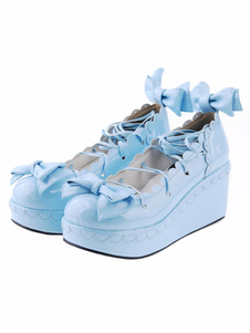 Sweet Lolita haute plate-forme chaussures sangles Boucles garniture ronde Toe
