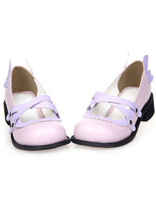 Dandy Street Wear cuir lilas PU chaussures Lolita