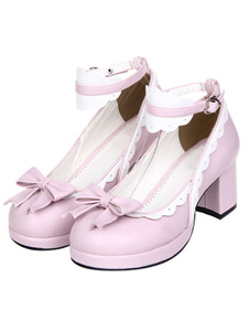 Chaussures Lolita élégante rue porter cuir PU
