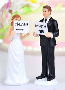 Figurine classique & traditionnelle classique Couple Wedding Cake Toppers