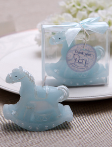 Cheval à bascule de bébé forme bougie faveurs