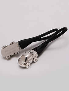 Silicone Noir voitures personnalisées Keychains Set de 4