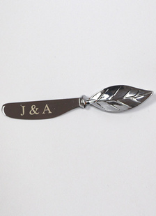 Jeu de couteau beurre feuille élégant forme de 4