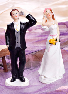 Figurine traditionnelle classique Wedding Cake Toppers pour Funny