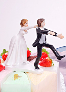 Couple classique Figurine Wedding Cake Toppers pour Funny