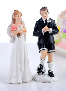Athletic Football Figurine classique & traditionnel Wedding Cake Toppers
