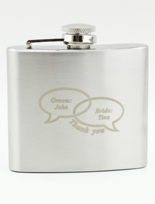 Fiole de mariage personnalisé unique en acier inoxydable (5 onces)