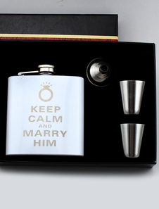 Flacon Chic inox personnalisé pour mariage (6 onces)