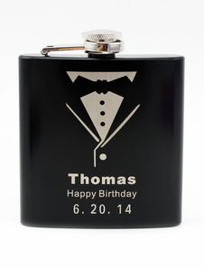 Fiole populaire inox personnalisé pour mariage (6 onces)