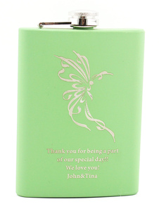 Fiole de mariage personnalisé élégant en acier inoxydable (8 onces)