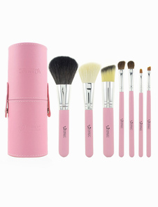 Pinceau de maquillage de Texture douce rose 7 pièces ensembles pour femmes