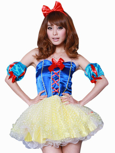 Charmant costume de princesse multicolore en coton mélangé pour femme