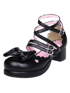 Chaussures lolita noires à plate-forme