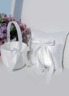 Ensembles des articles de mariage avec ruban blanc magnifique