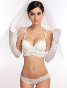 Lingerie pour mariée en brocart avec dentelle