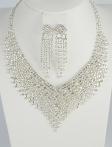 Ensemble de bijoux avec rhinestones