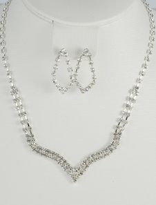 Ensemble de bijoux en rhinestone