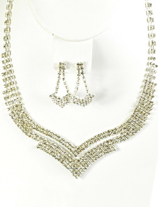 Ensemble de bijoux avec rhinestone