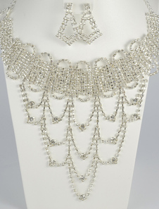 Ensemble de bijoux pour le mariage avec rhinestone