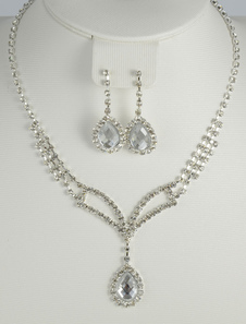 Ensemble de bijoux avec rhinestones