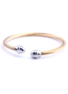 Bracelet homme en acier inoxydable d'or géométrique